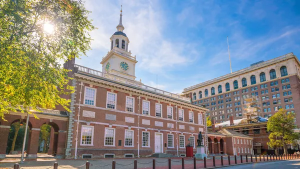 Salón de la Independencia en Old City, Filadelfia, Pensilvania