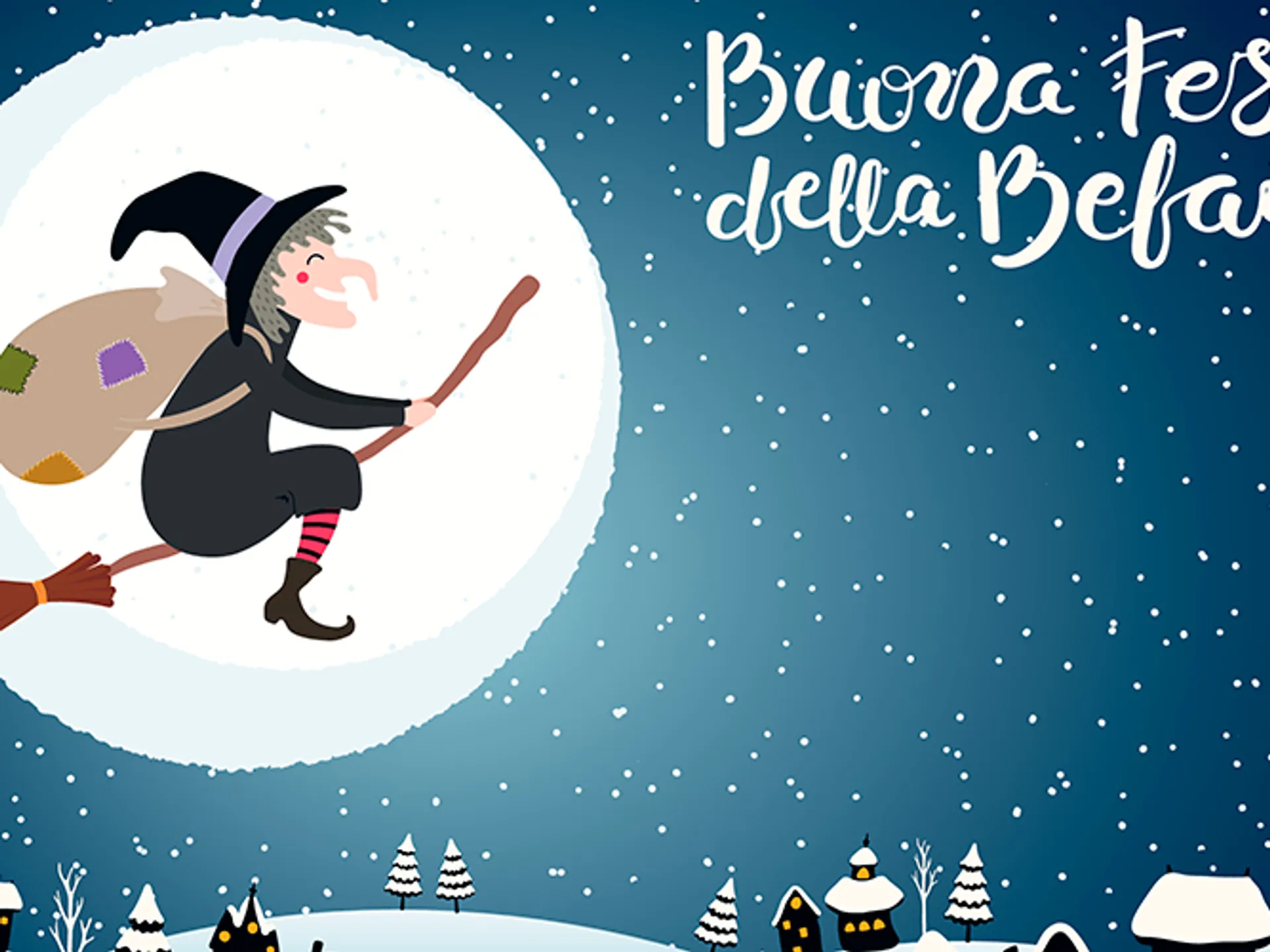 Postal de la Bruja Befana - La Bruja Befana, símbolo de la Navidad en Italia - Blog - Buendía Tours