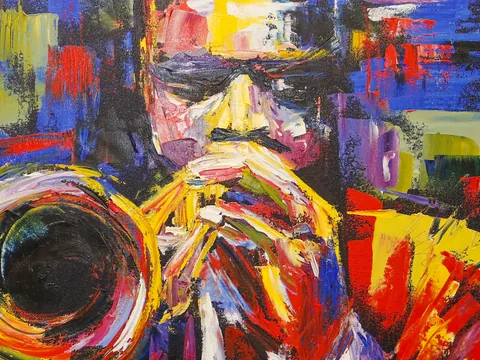 Pintura abstracta inspirada en el soul de Harlem, Nueva York, Estados Unidos
