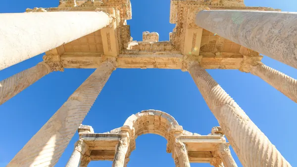Detalle de los restos romanos de la ciudad de Afrodisias.