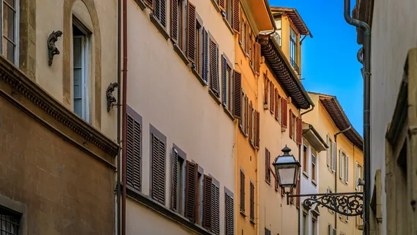 Fachadas de una calle de Florencia