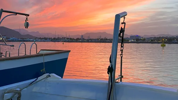 Bonito atardecer en la zona mallorquina de Alcudia