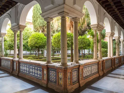 Patio del Museo Bellas Artes de Sevilla, un lugar con encanto dentro del edificio.