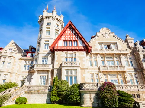 Fachada principal del Palacio de la Magdalena, Santander