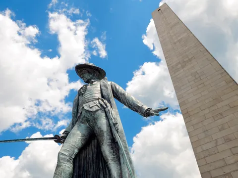 Monumento de Bunker Hill en Charlestown, Boston, Estados Unidos