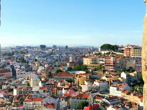 Vista panorámica de Lisboa desde el castillo de San Jorge