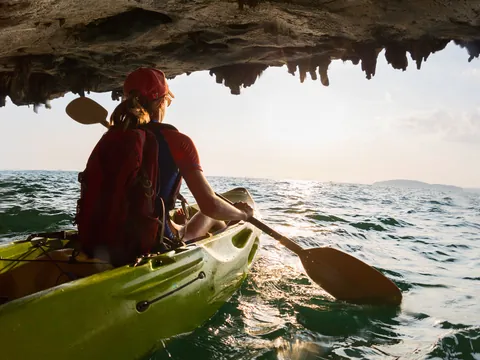 excursión Kayak Cales Coves Ruta alquiler Kayak Canoa Cala en Porter Menorca
