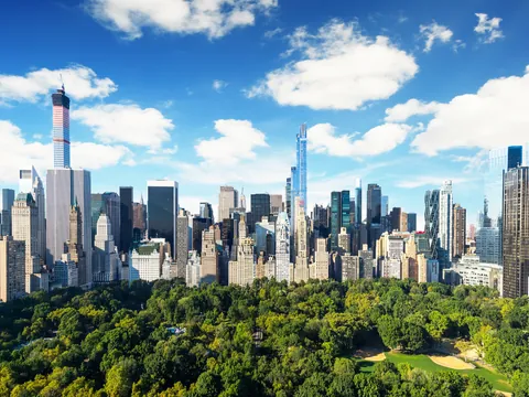 Skyline de Manhattan con Central Park en Nueva York, Estados Unidos