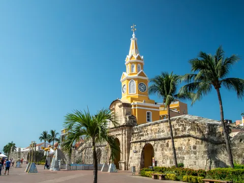 Espectacular vista de la Ciudad Amurallada de Cartagena de Indias, Colombia