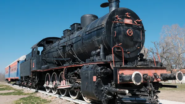 Tren que representa la estación del Orient Express en Estambul.
