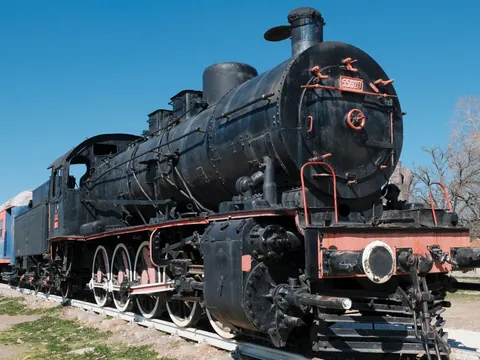 Tren que representa la estación del Orient Express en Estambul.
