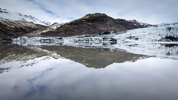 paisajes Helados Solheimajokull islandia