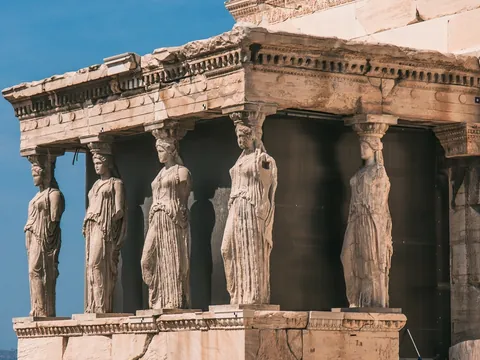 Cariátides del Erecteón, Acrópolis de Atenas, Grecia
