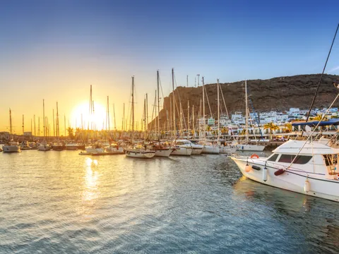 Puerto Mogan Gran Canaria atardecer