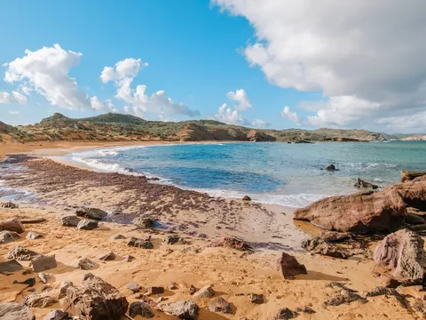Detalle de la Cala Pregonda en Menorca