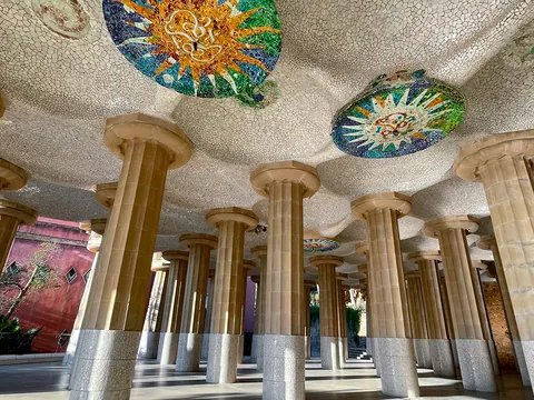 Sala Hipòstila del Park Güell en Barcelona