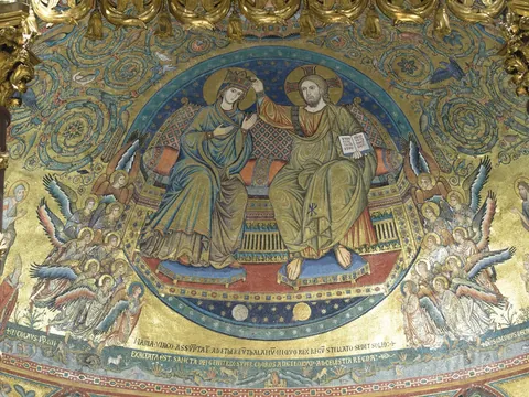 Mosaico de la Coronación de la Virgen en la Basílica de Santa María la Mayor