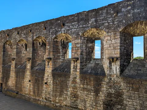 muro de piedra castillo de linlithgow escocia