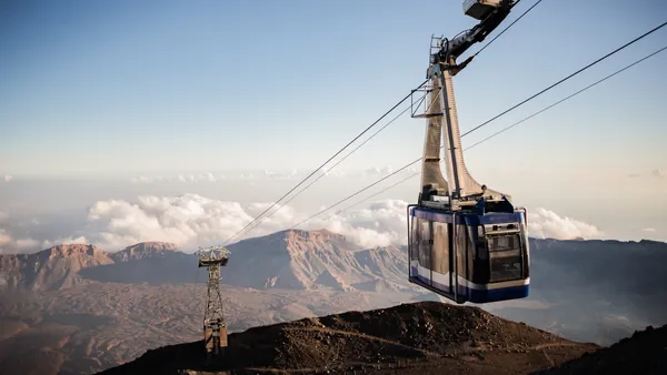 Vista desde Tenerife desde el teleférico del Teide