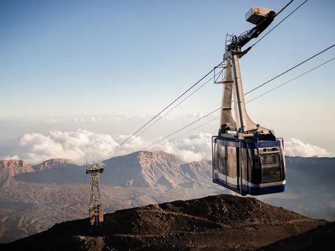 Vista desde Tenerife desde el teleférico del Teide