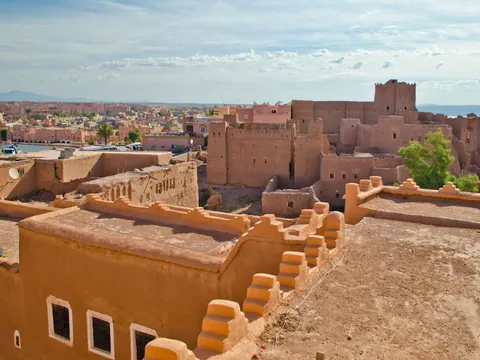 Vista de la kasbah Taourirt en Ouarzazate, patrimonio histórico de Marruecos