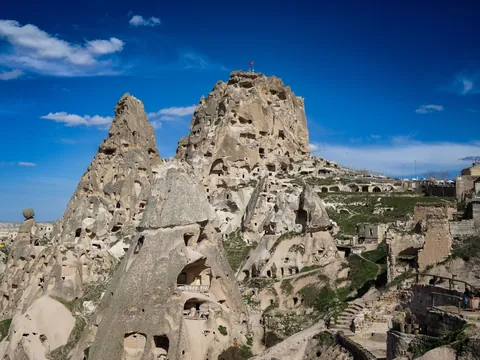 Estructura excavada de la ciudad subterránea de Kaymakli, Capadocia, Turquía