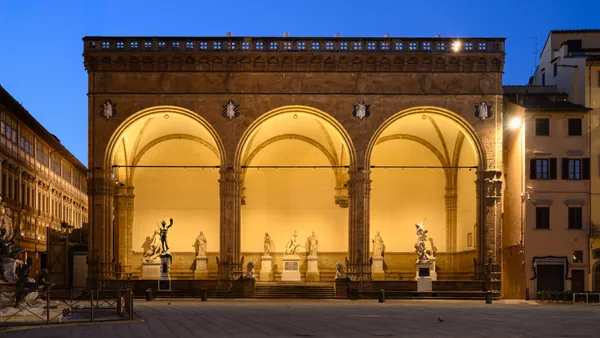 La Loggia della Signoria, también denominada como Loggia dei Lanzi, Florencia