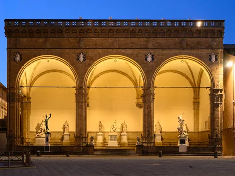 La Loggia della Signoria, también denominada como Loggia dei Lanzi, Florencia