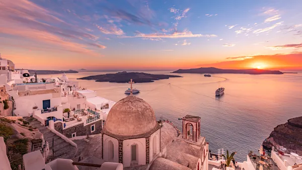tour isla Santorini excursión Oia Oya Puesta de Sol Transporte Grecia