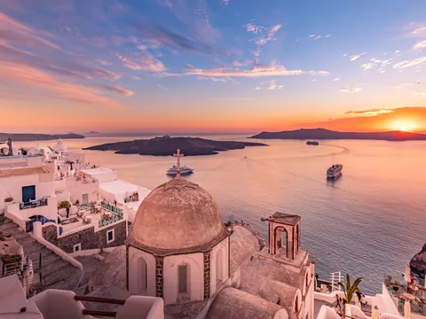 tour isla Santorini excursión Oia Oya Puesta de Sol Transporte Grecia