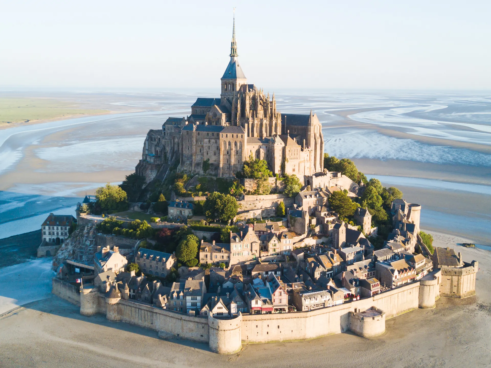 Vista aérea del Mont Saint Michel