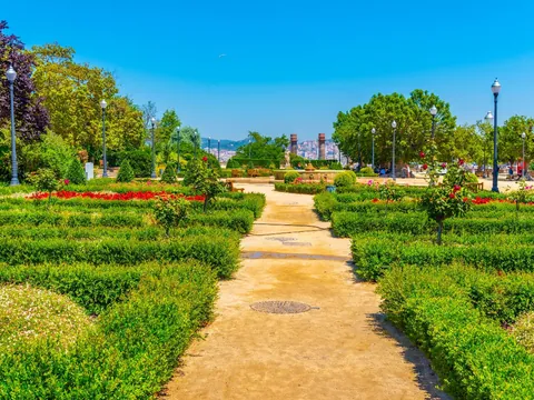 Jardines de Cinto Verdaguer en la montaña de Montjuic, Barcelona
