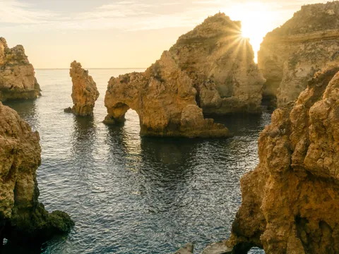 Algarve Actividad paseo en barco Ponta Piedade atardecer