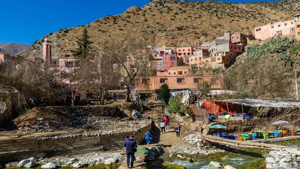 Pueblo bereber de montaña en la provincia de Al Haouz, Atlas marroquí