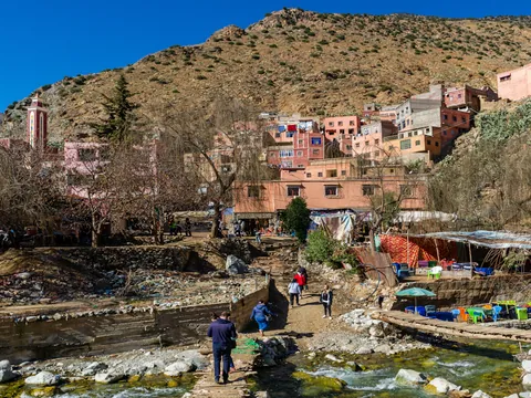 Pueblo bereber de montaña en la provincia de Al Haouz, Atlas marroquí
