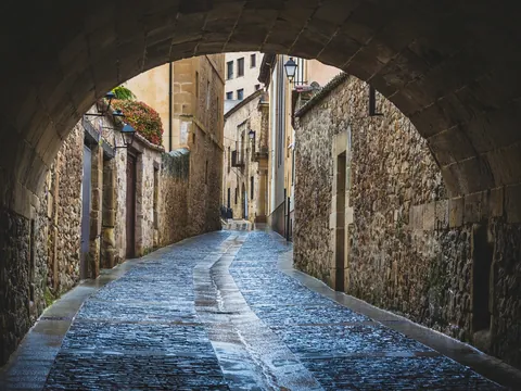 Calle empedrada de Soria