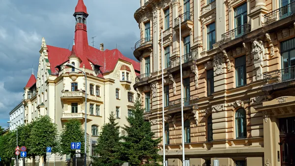 Arquitectura característica de este estilo artístico en Riga.
