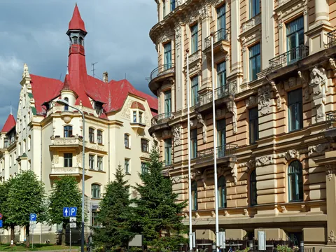Arquitectura característica de este estilo artístico en Riga.