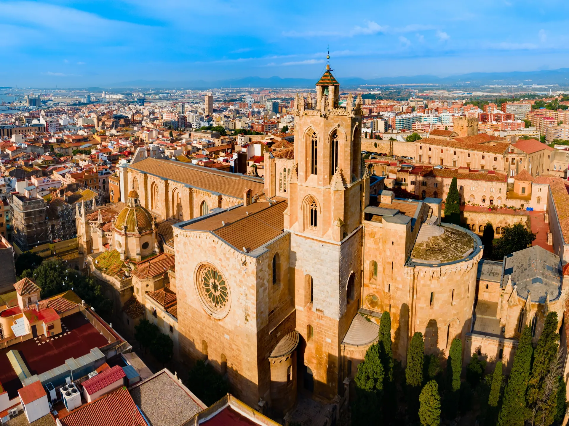 vista aérea catedral de Tarragona