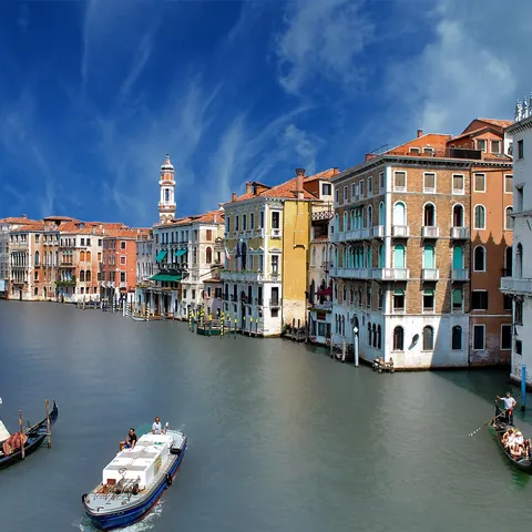 La orilla derecha del Gran Canal de Venecia