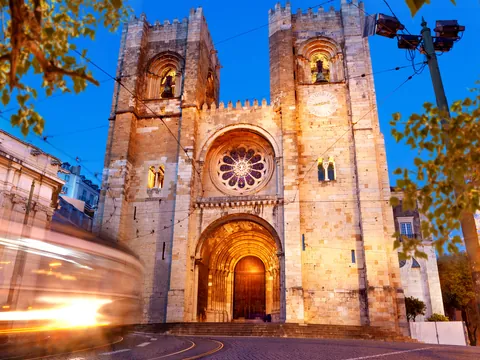 Catedral de Lisboa al atardecer