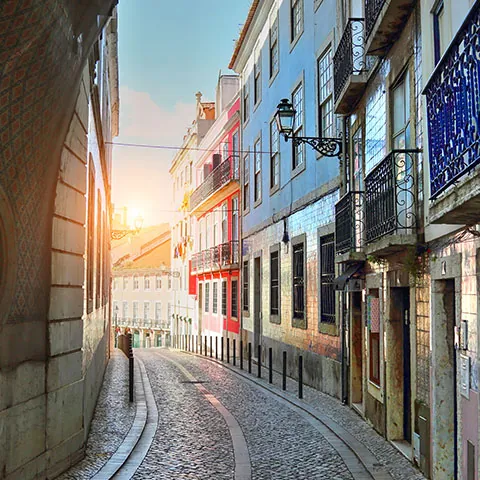Calle del Barrio de Baixa-Chiado en Lisboa