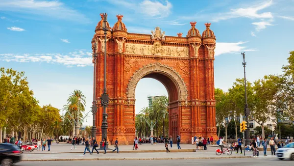 Arco de Triunfo de Barcelona en el barrio del Born.