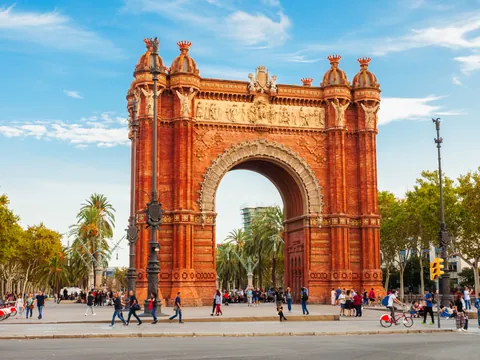 Arco de Triunfo de Barcelona en el barrio del Born.