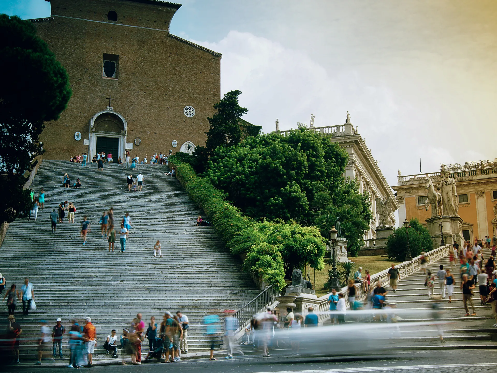 Piazza en la Colina Capitolina o Campidoglio, Roma