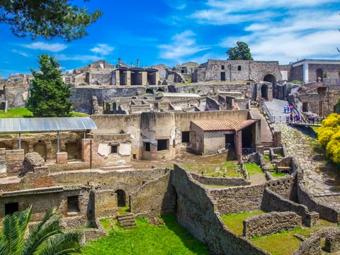Vista de las ruinas de la ciudad de Pompeya
