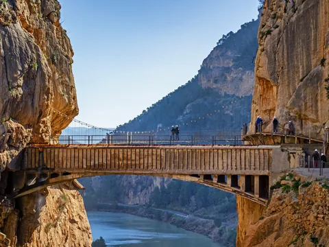 Puente de los Gaitanes sobre el río Guadalhorce en el Caminito del Rey, Málaga