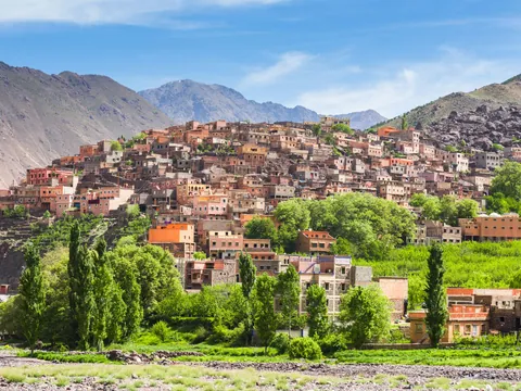 Pueblo de Aroumd en el Parque Nacional del Toubkal, Marruecos