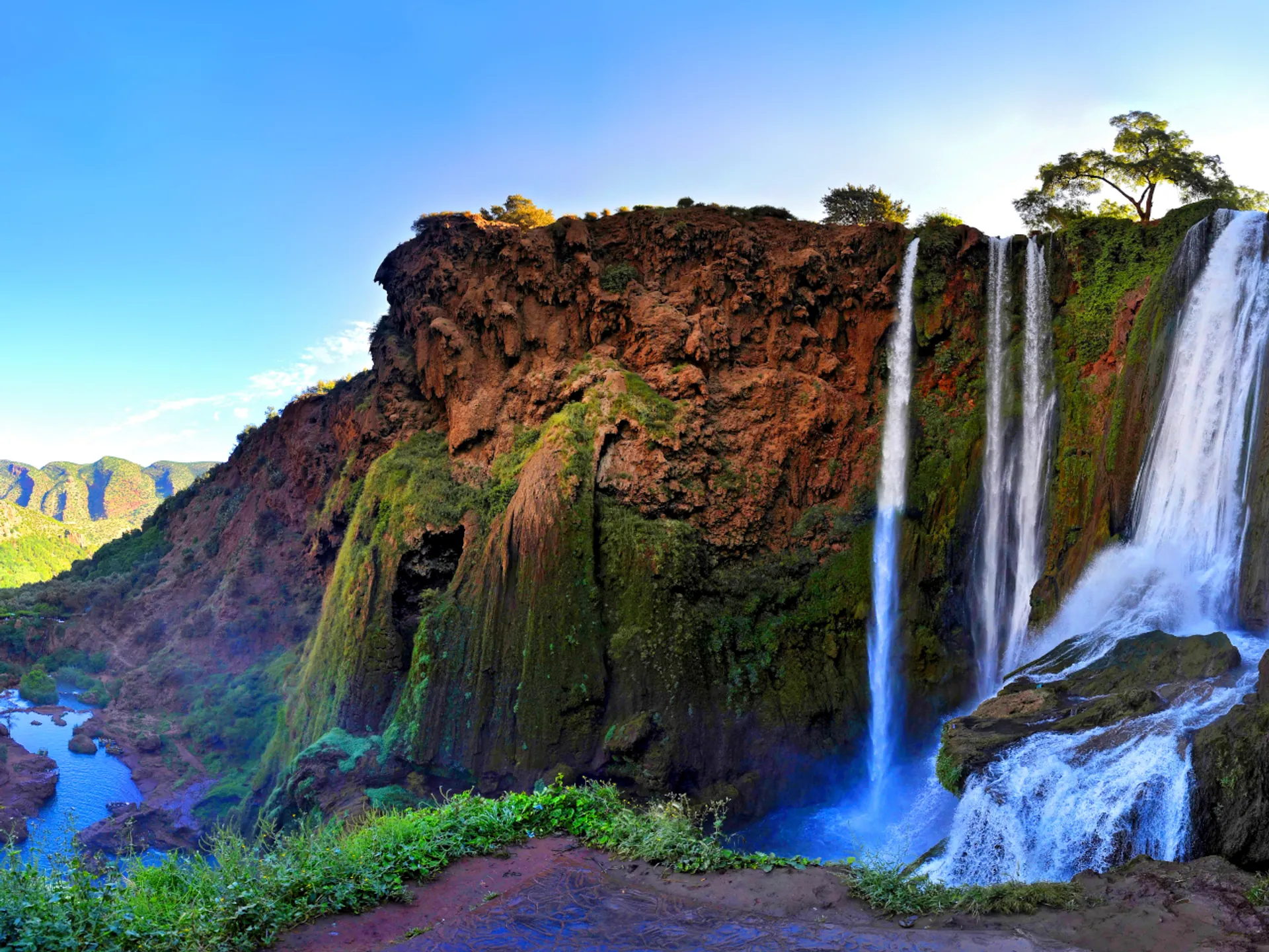 Vista de las Cascadas de Ouzoud
