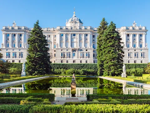 Palacio Real Madrid al atardecer con Espectaculo Flamenco Opcional
